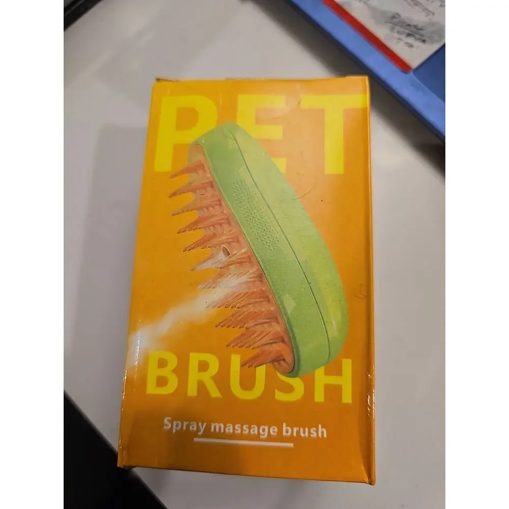 3-In-1 Steam Brush for Cat and Dog Deshedding Portable Pet Hair Removal Tool New